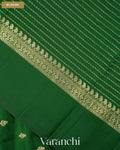 Bottle Green Pure Poona Silk Saree — Blouse