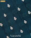 Navy Blue Pure Poona Silk Saree — Body