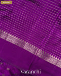 Violet Purple Pure Poona Silk Saree — Blouse