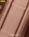 Chocolate Brown Pure Poona Silk Saree — Pallu