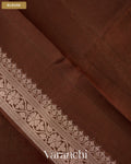 Chocolate Brown Pure Poona Silk Saree — Blouse