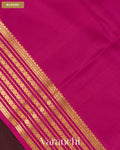 Coffee Brown Pure Mysore Crepe Silk Saree — Blouse