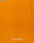 Mustard Yellow Pure Mysore Crepe Silk Saree — Body