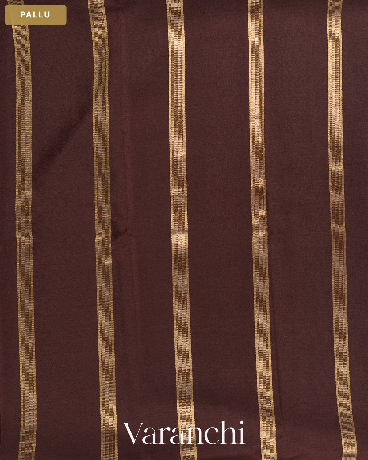 Bright Orange Floral Border Pure Mysore Crepe Silk Saree — Pallu