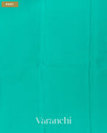 Turquoise Blue Pure Mysore Crepe Silk Saree — Body