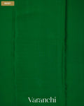 Bottle Green Floral Embroidered Pure Mysore Crepe Silk Saree — Body