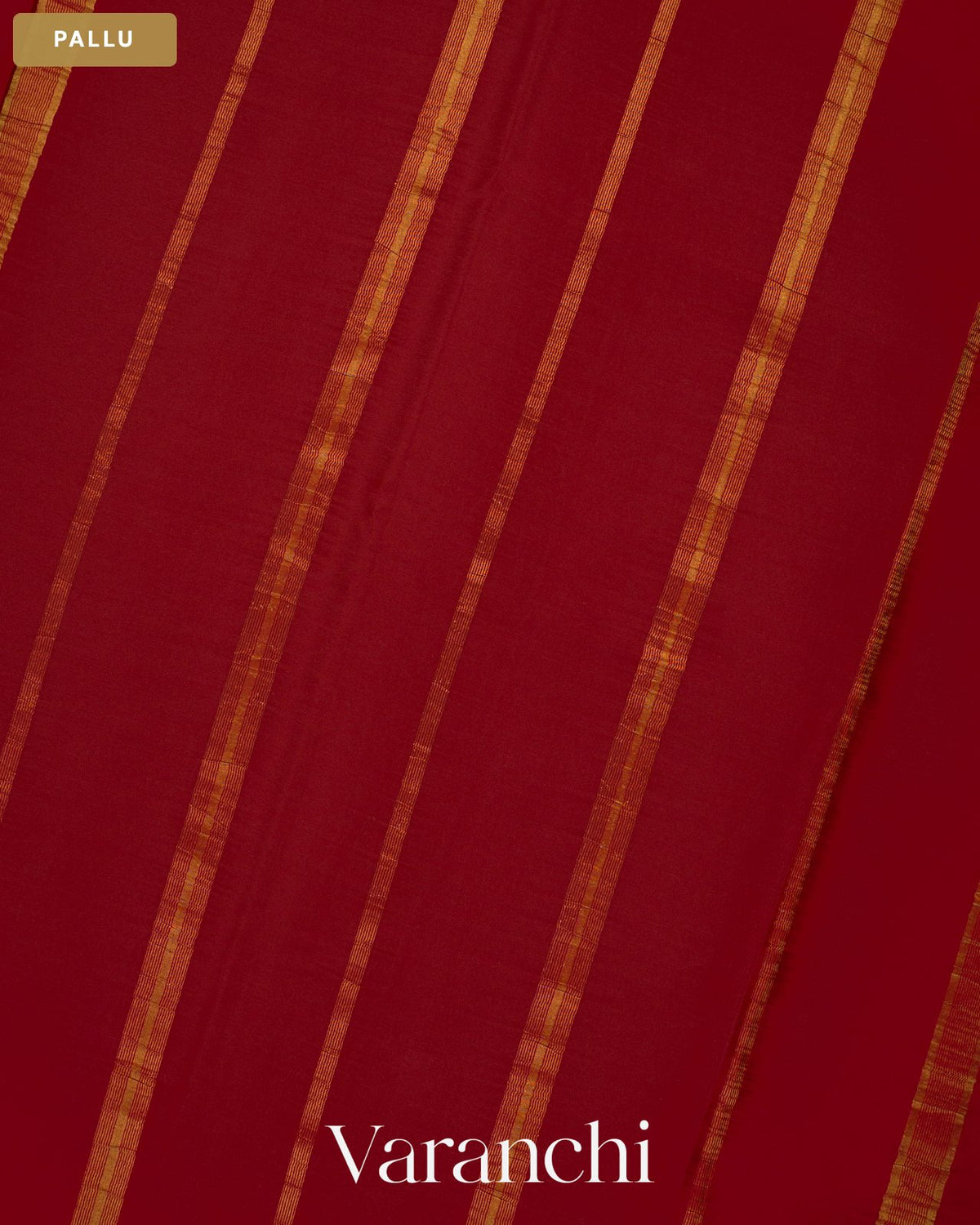 Maroon Floral Embroidered Pure Mysore Crepe Silk Saree — Pallu