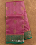 Onion Pink Pure Tussar Silk Saree — Full Saree