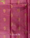 Onion Pink Pure Tussar Silk Saree — Body