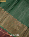 Cocoa Brown Jaal Pure Tussar Silk Saree — Blouse