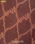 Cocoa Brown Jaal Pure Tussar Silk Saree — Body