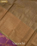 Violet Purple Jaal Pure Tussar Silk Saree — Blouse