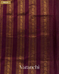 Mustard Yellow Checks Pure Kanchipuram Silk Cotton Handloom Saree — Pallu