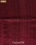 Burgundy Jamdani Pure Matka Tissue Silk Handloom Saree — Body