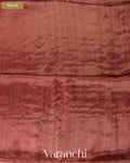 Burgundy Jamdani Pure Matka Tissue Silk Handloom Saree — Pallu