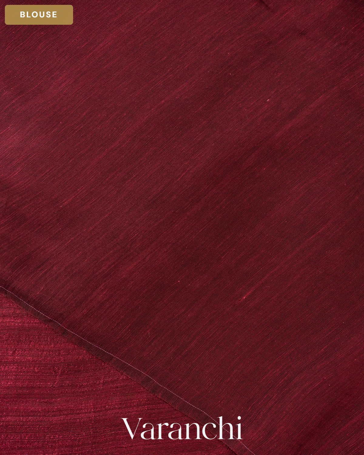 Burgundy Jamdani Pure Matka Tissue Silk Handloom Saree — Blouse