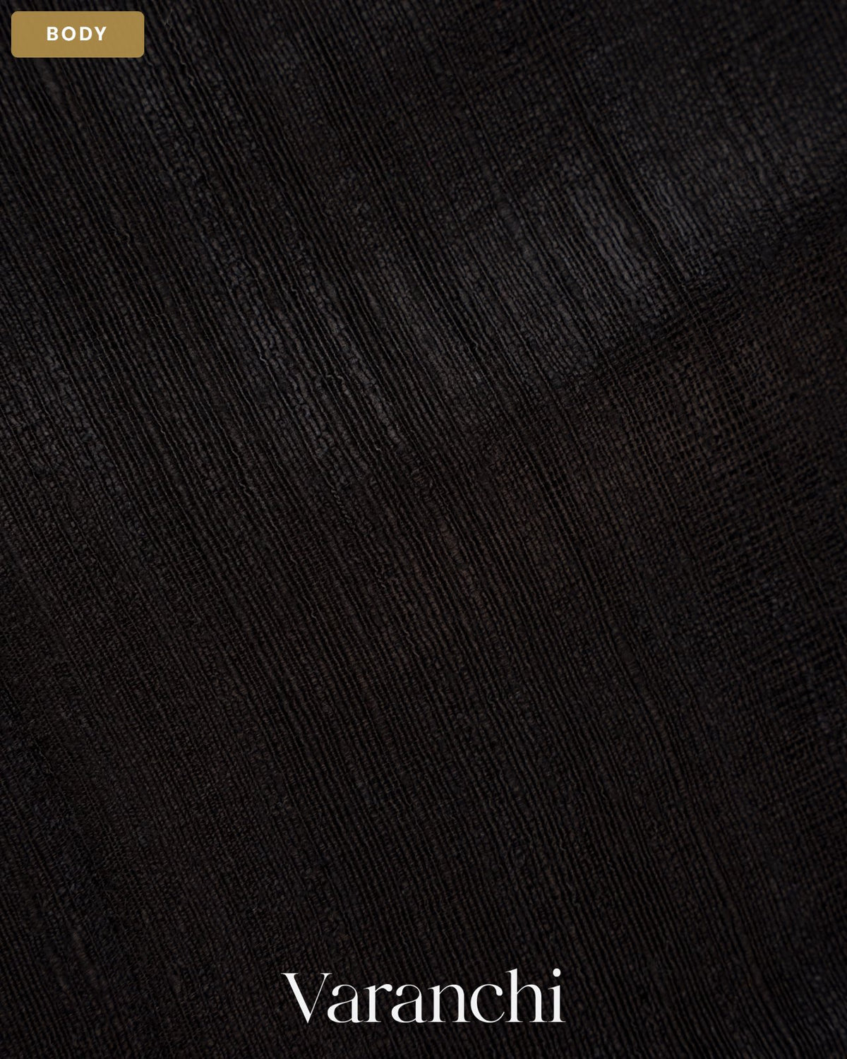 Black Jamdani Pure Matka Tissue Silk Handloom Saree — Body