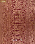 Rust Orange Pure Crepe Silk Handloom Saree — Pallu