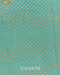 Dusty Blue Butta Pure Crepe Silk Handloom Saree — Body