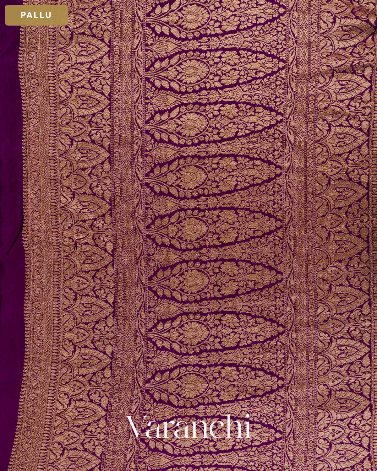 Dusty Blue Butta Pure Crepe Silk Handloom Saree — Pallu