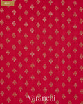 Chilly Red Pure Crepe Silk Handloom Saree — Body