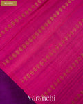 Violet Purple Borderless Pure Raw Silk Handloom Saree — Blouse