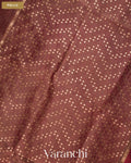 Deep Maroon Pure Muslin Sequin Handloom Saree — Pallu