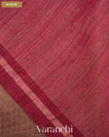 Deep Maroon Pure Muslin Sequin Handloom Saree — Blouse