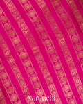 Coffee Brown Medallion Bordered Pure Mysore Crepe Silk Saree