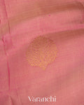 Baby Pink Vaira Oosi Pure Kanchipuram Silk Handloom Saree