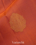 Brick Orange Vaira Oosi Pure Kanchipuram Silk Handloom Saree