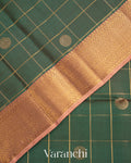 Earthy Green Pure Kanchipuram Silk Handloom Saree