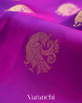 Magenta Pure Kanchipuram Silk Handloom Saree
