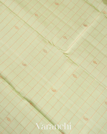 Light Pista Green Pure Kanchipuram Silk Handloom Saree