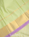 Light Pista Green Pure Kanchipuram Silk Handloom Saree