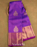 Royal Purple Vaira Oosi Pure Kanchipuram Silk Handloom Saree