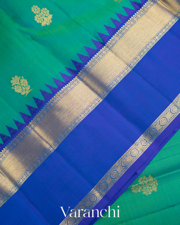 Rama Green Pure Kanchipuram Silk Handloom Saree
