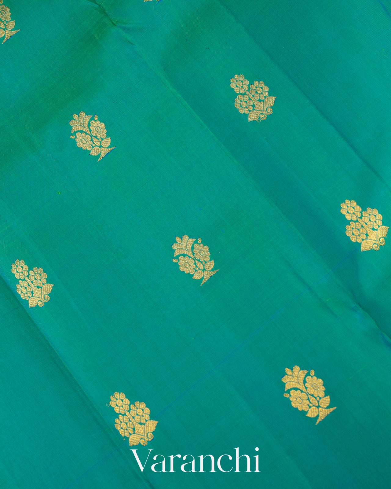 Rama Green Pure Kanchipuram Silk Handloom Saree