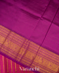 Magenta Stripes Pure Kanchipuram Silk Cotton Handloom Saree