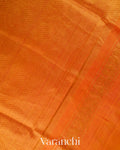 Turmeric Orange Pure Kanchipuram Silk Cotton Handloom Saree