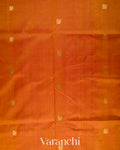 Turmeric Orange Pure Kanchipuram Silk Cotton Handloom Saree