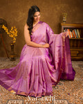 Lavender Pure Kanchipuram Silk Handloom Saree
