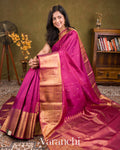 Burgundy Pure Kanchipuram Silk Handloom Saree