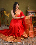 Red Pure Kanchipuram Silk Handloom Saree