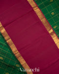 Bottle Green Pure Kanchipuram Silk Handloom Saree