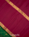 Bottle Green Pure Kanchipuram Silk Handloom Saree