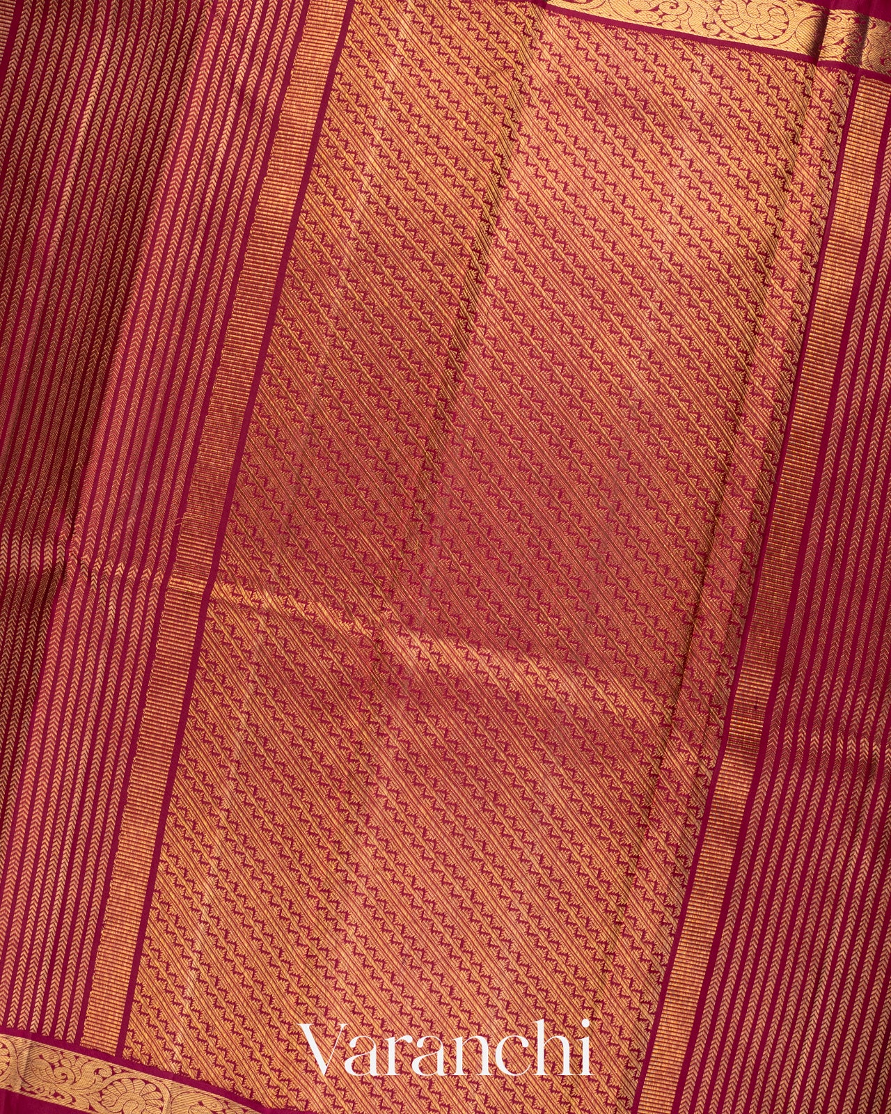 Bottle Green Pure Kanchipuram Silk Handloom Saree