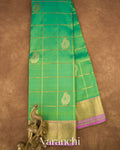 Light Jade Green Pure Kanchipuram Silk Handloom Saree