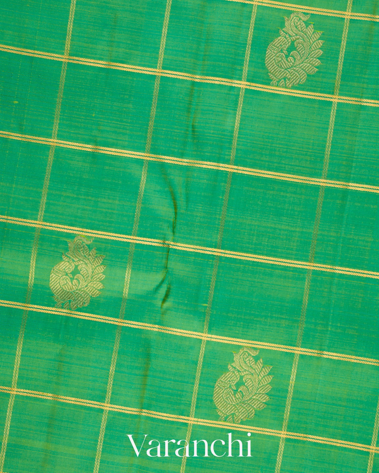 Light Jade Green Pure Kanchipuram Silk Handloom Saree