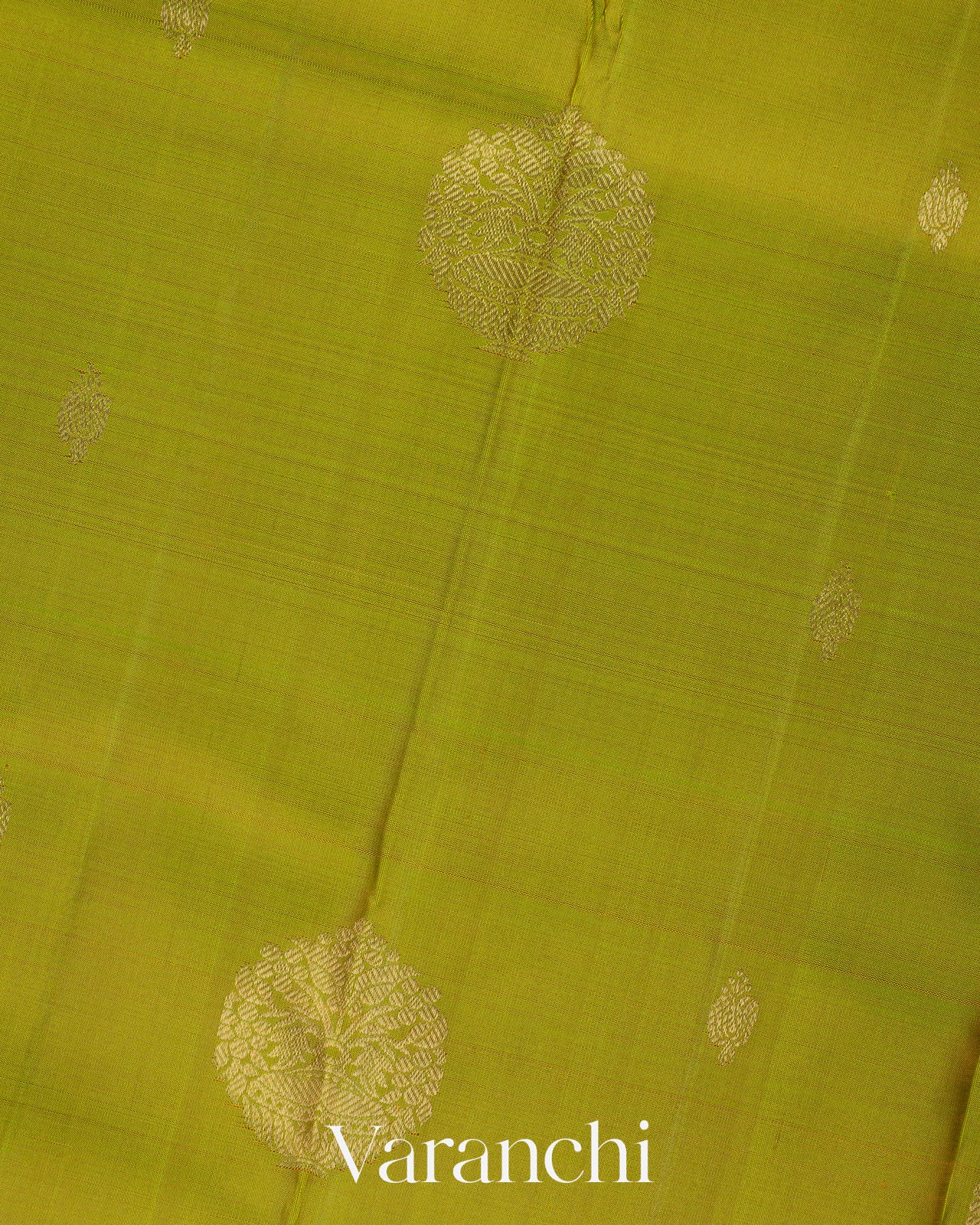 Parrot Green Pure Kanchipuram Silk Handloom Saree